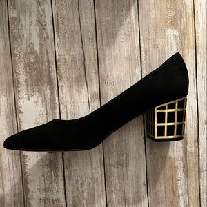 NEW IN BOX Brian Atwood Karina Black Suede Pumps, size 8